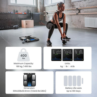 Vistaro Smart Body Composition Scale with Bluetooth App